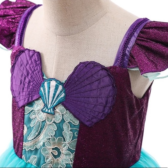 Luxury Costume Ariel Sparkly Dress - Picture 3 of 5